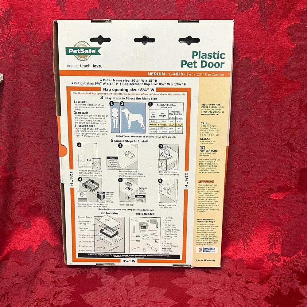 Plastic pet door